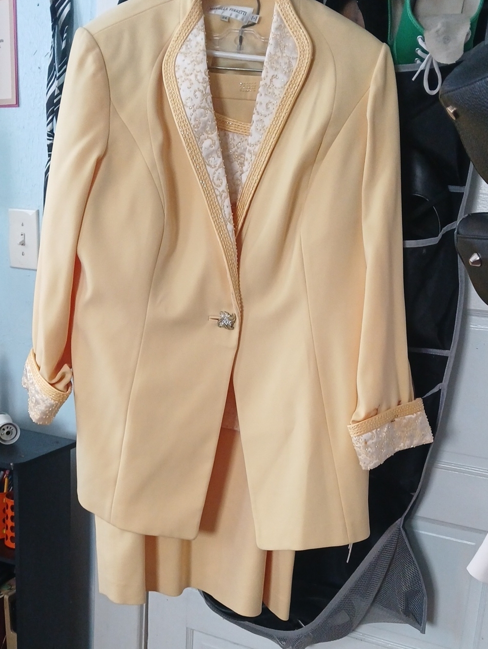 3 Pc Marielka Ferretti Elegant Women's Cream Blazer by